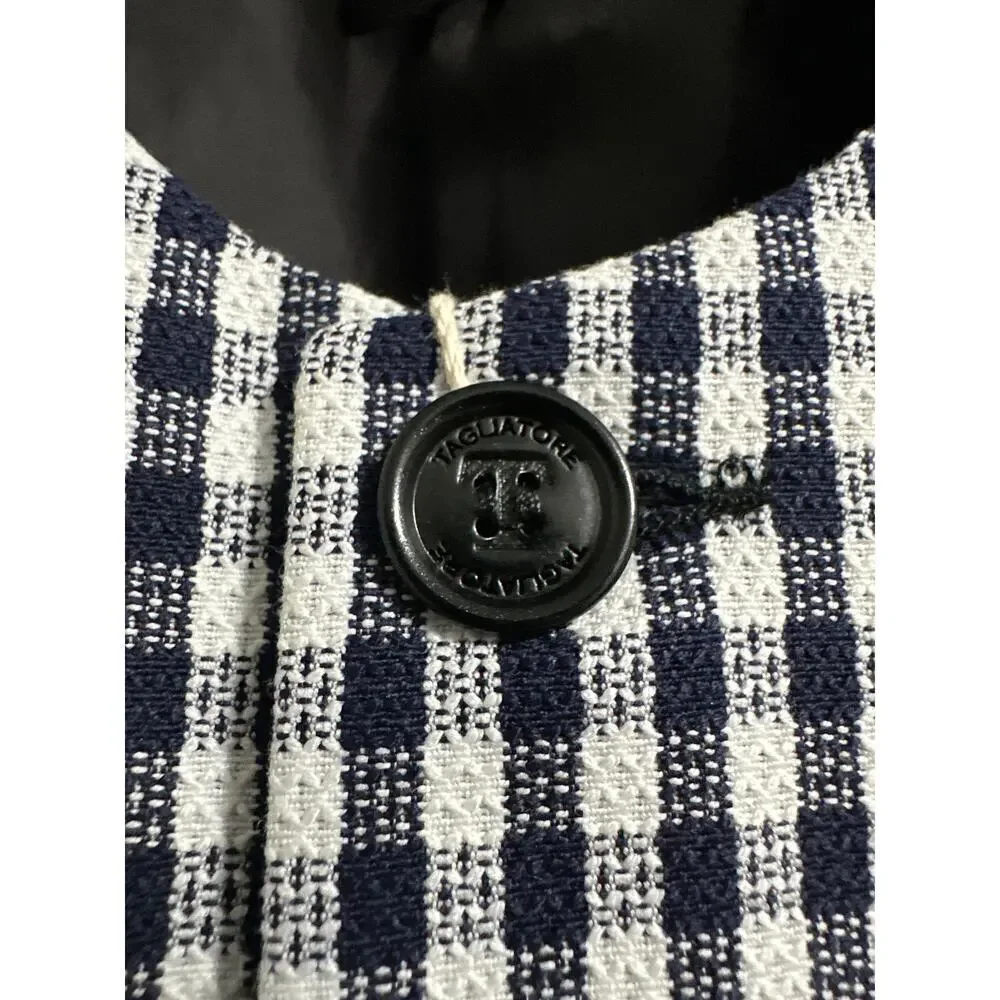 🔥FLASH SALE🔥‎ tagliatore kids vest checkered print navy and white size 8 boys